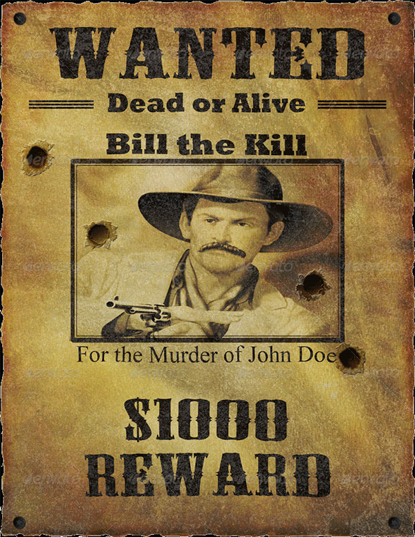 Wanted Poster and Mock Up