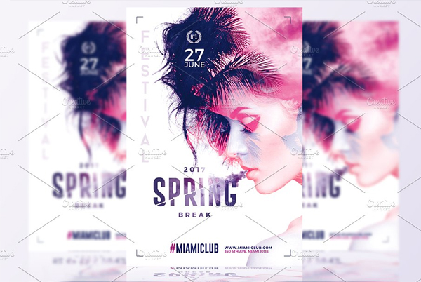 Watercolor Spring Festival Flyer Template