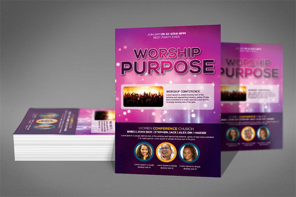 Worship Church PSD Flyer Design