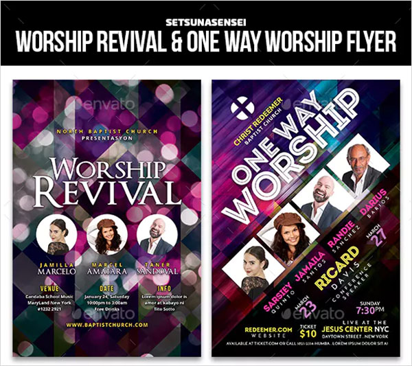 Worship Revival & One Way Worship Flyer