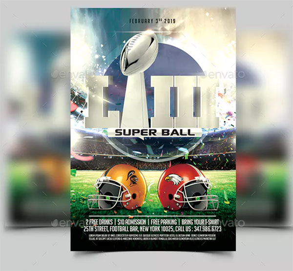 American Football PSD Flyer Design