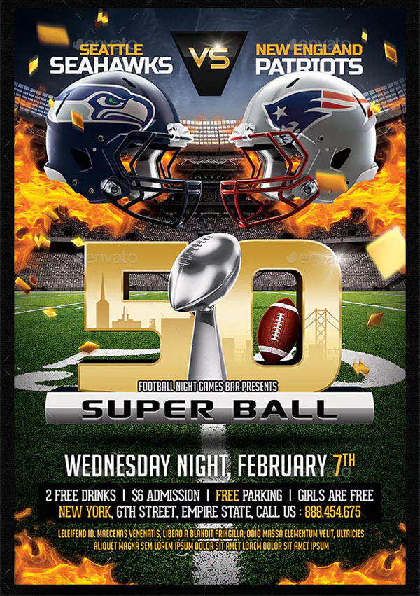 American Football PSD Flyer