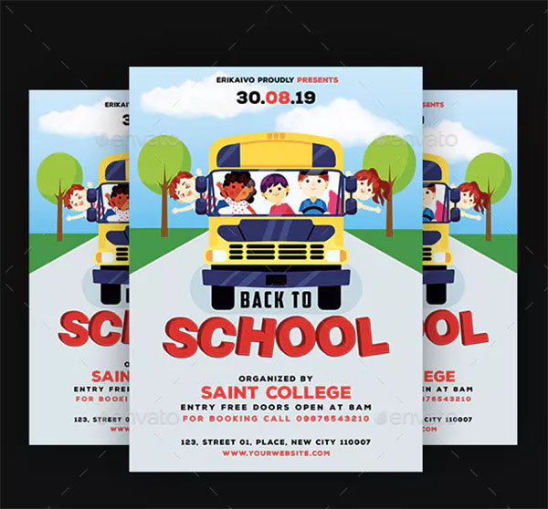 Back To School Flyer PSD Template