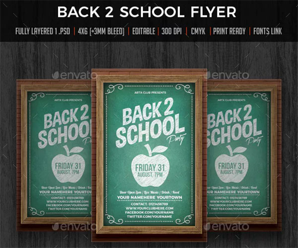 Back to School Flyer Design Template