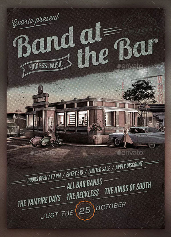 Band at The Bar Flyer and Poster Design