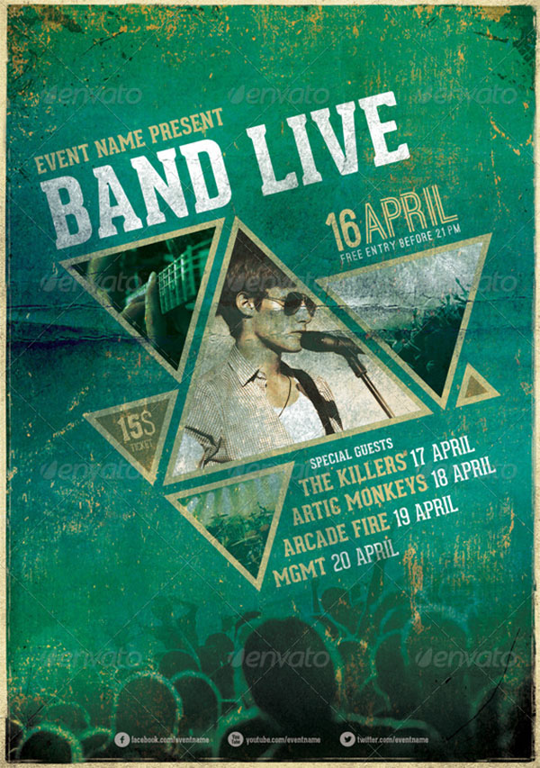 Band live Flyer and Poster Template