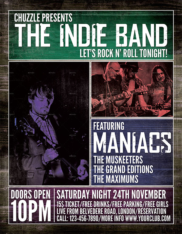 Best Indie Band Flyer and Poster Template