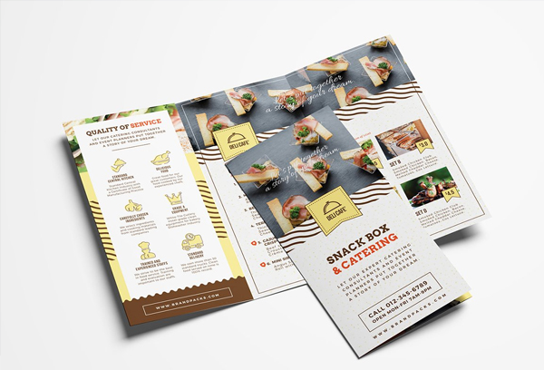 Catering Service Tri-Fold Menu Brochure