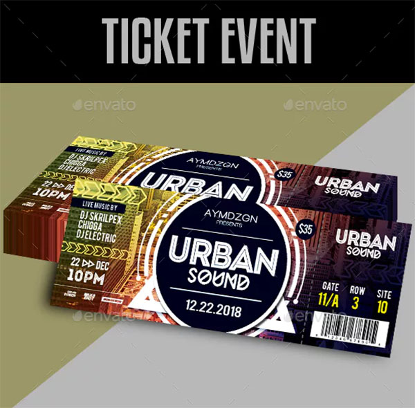 Colorful Event Ticket Template