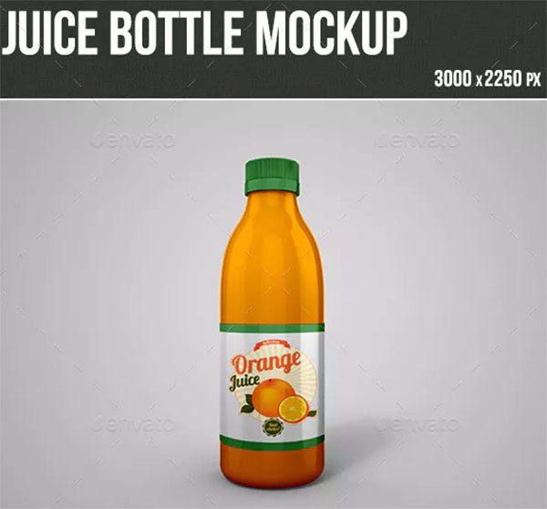 Cool Juice Bottle Mockup