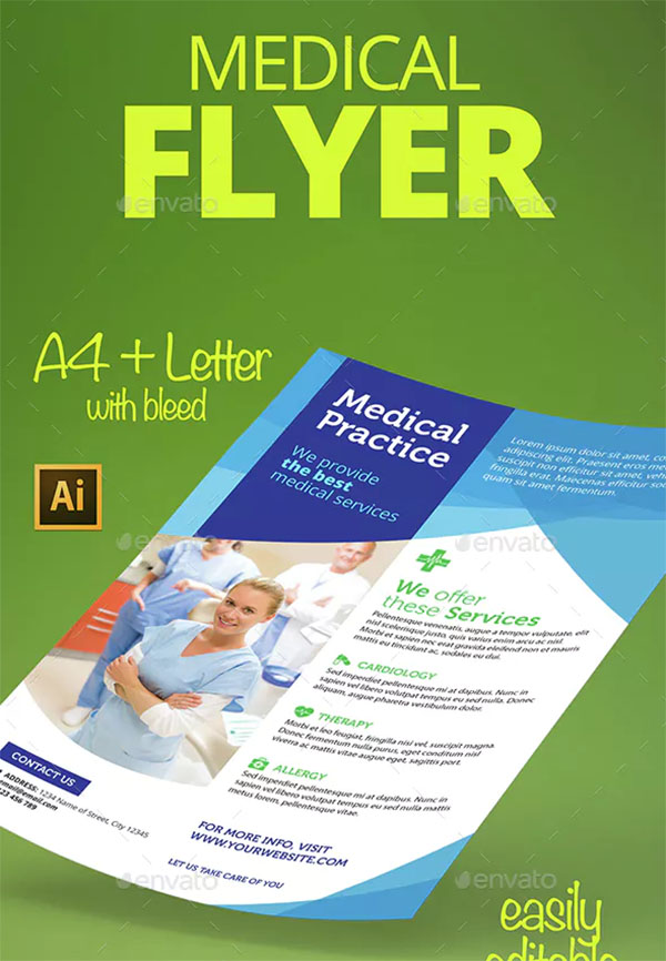 Editable Medical PSD Flyer Template