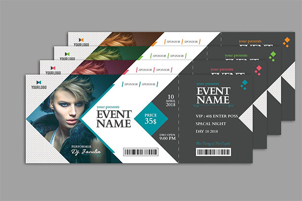 Event Ticket PSD Template