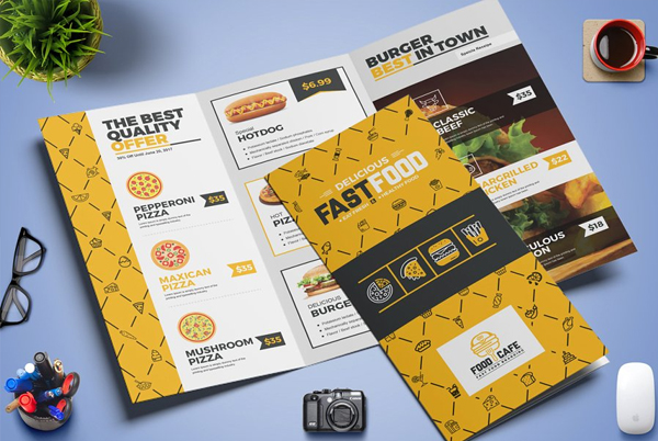 Fast Food Tri-Fold Brochure Template
