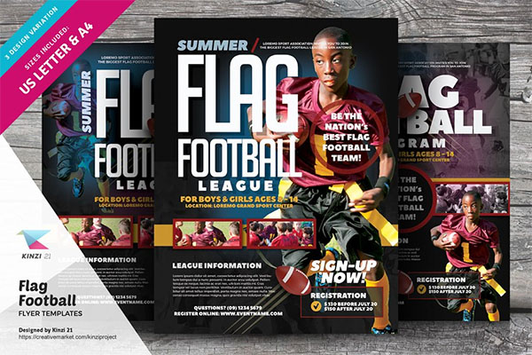 Flag Football Flyer Templates