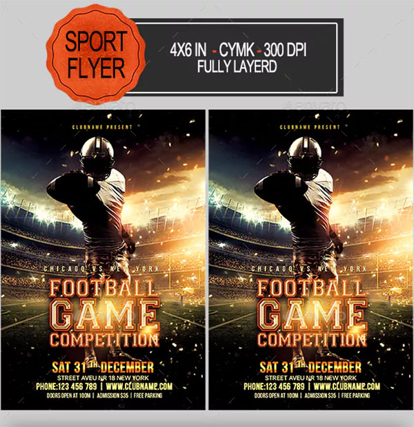 Football Game Competition Flyer