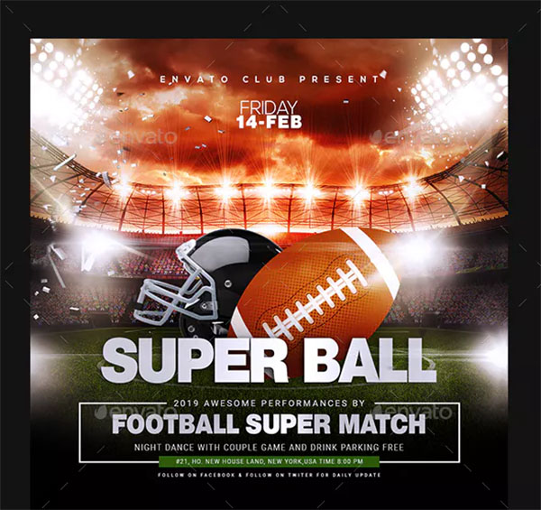 Football Game Flyer Template