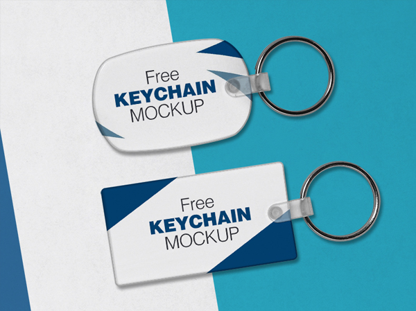 Free Keychain Mockup PSD Files