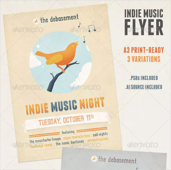 Indie Band Promo Flyer and Poster Design