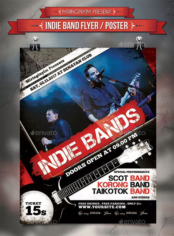 Indie PSD Band Flyer and Poster Template