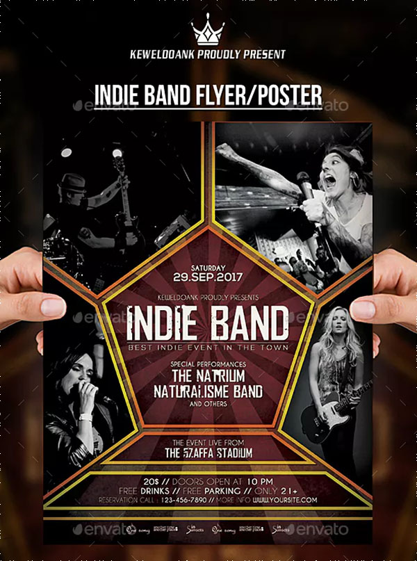 Inide Band Flyer & Poster Template