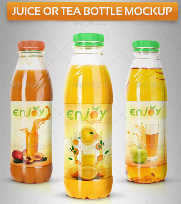 Juice or Tea Bottle Mockup