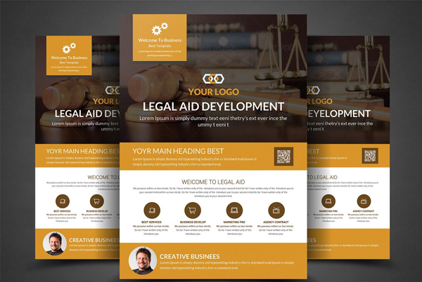 Lawyer Firm Business Flyer Template