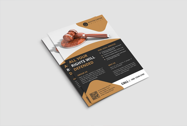 Lawyer Firm Flyer Editable Template