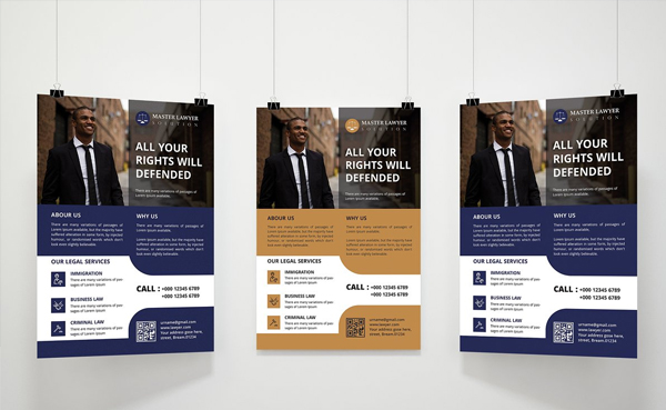 Lawyer Firm Flyer Printable Template