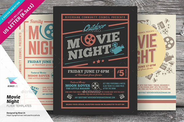 Movie Classic Night Flyer Templates