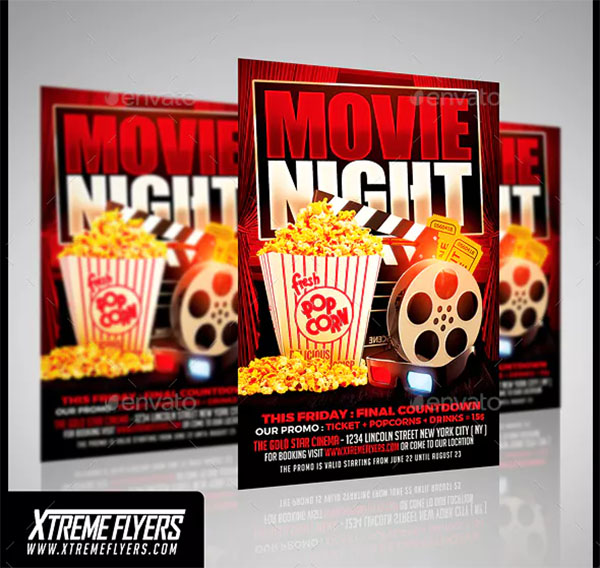 Movie Night Photoshop Flyer
