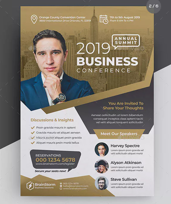 41 Conference Flyer Templates Free Premium Psd Ai Eps Formats