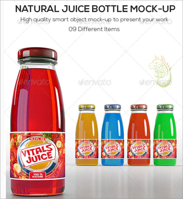 Natural Juice Bottle Mock-Up