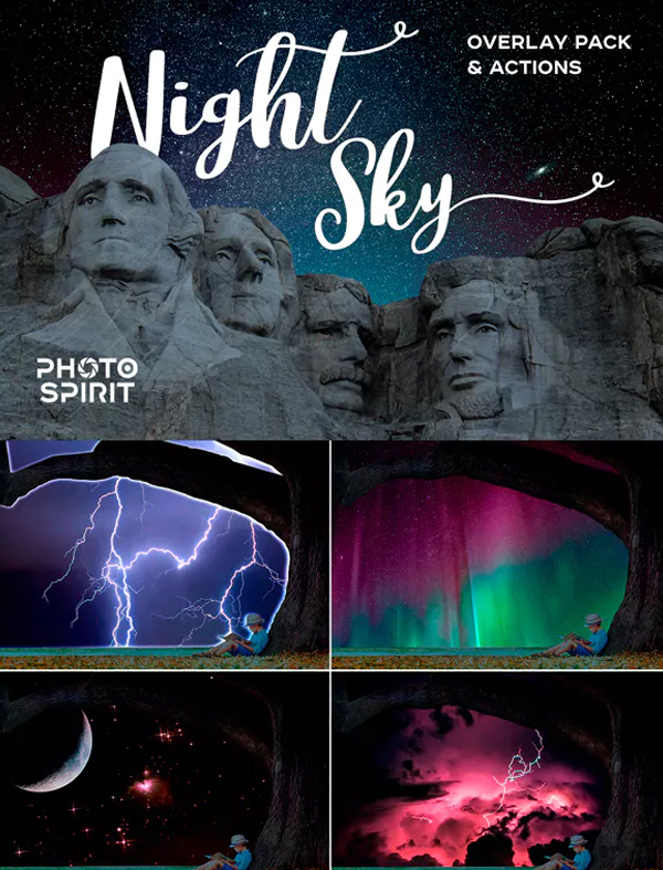 Night Sky Background Overlays