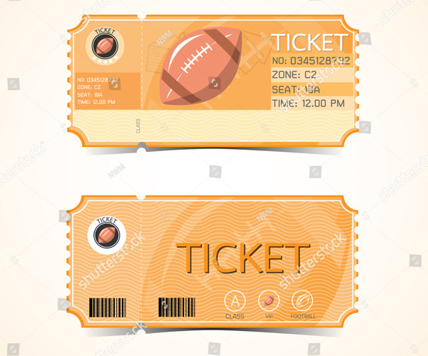 Simple Football Ticket Card Design