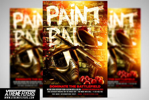 Simple Paintball Flyer Template