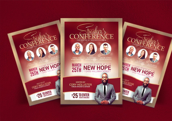 Speakers's Conference Flyer Template