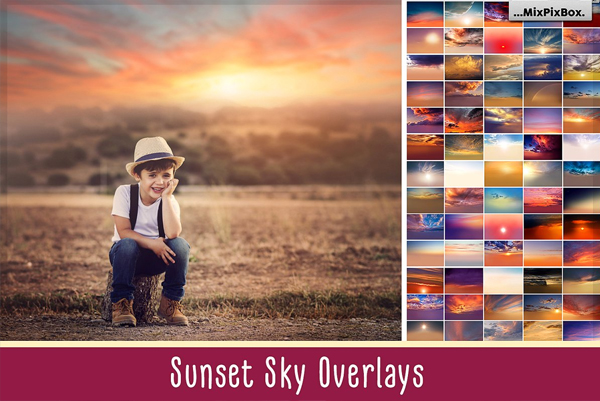 Sunset Sky Photo Overlays