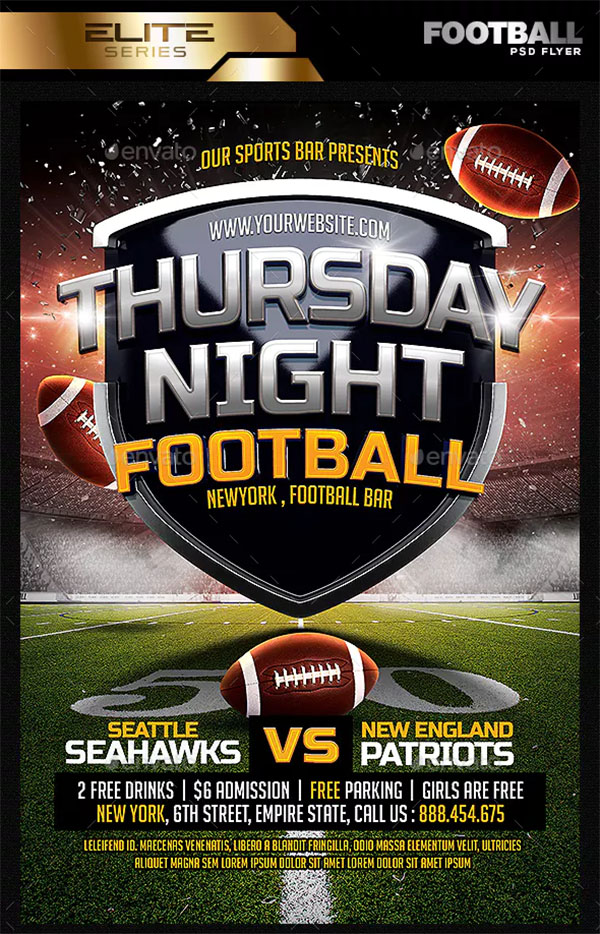 Thursday Night Football Flyer