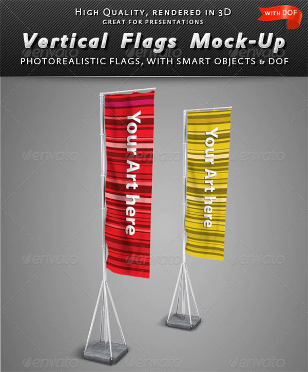 Vertical Flags Mock-Up
