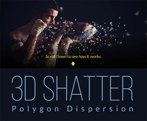 3D Polygon Shatter Photoshop Action