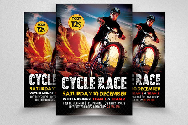Bicycle Racing Flyer PSD Templates