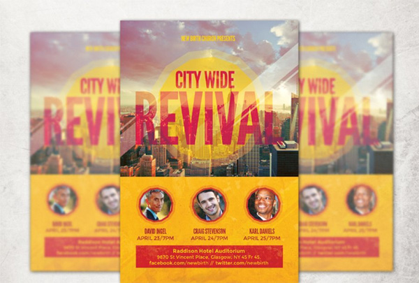 City Wide Revival Church Flyer