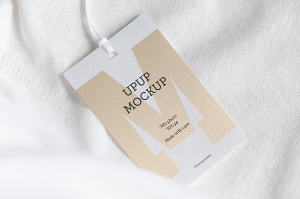 Clothes Label Tag Blank Mockup