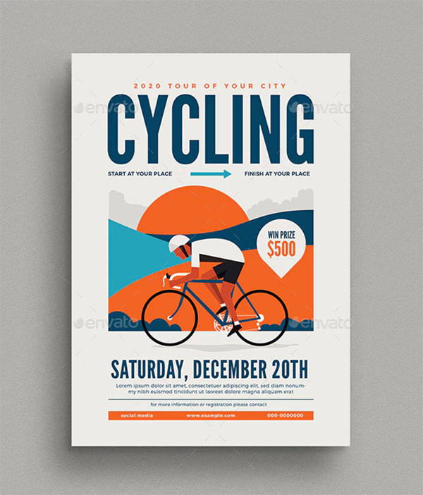 Cycling Event Flyer Design Template