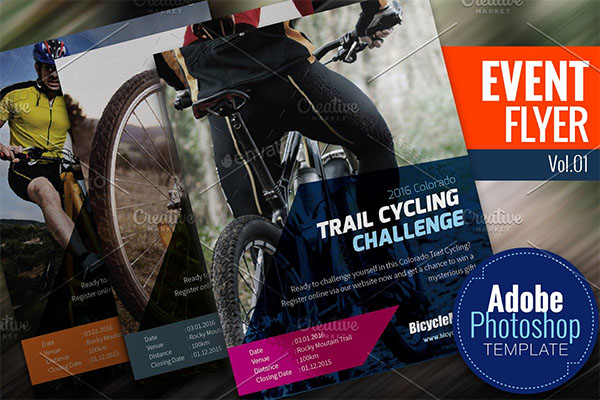 Cycling Event Flyer Template Design