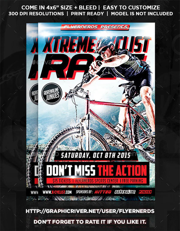 Cycling Racing Championships Sports Flyer
