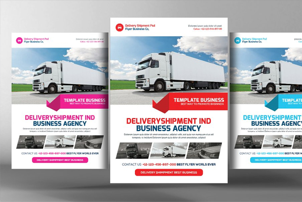 Delivery And Shipment Flyer Template