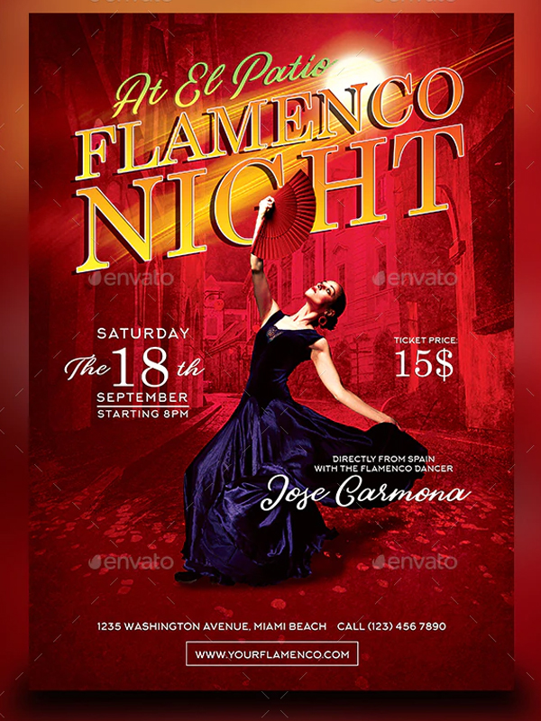 Flamenco Night Flyer Template