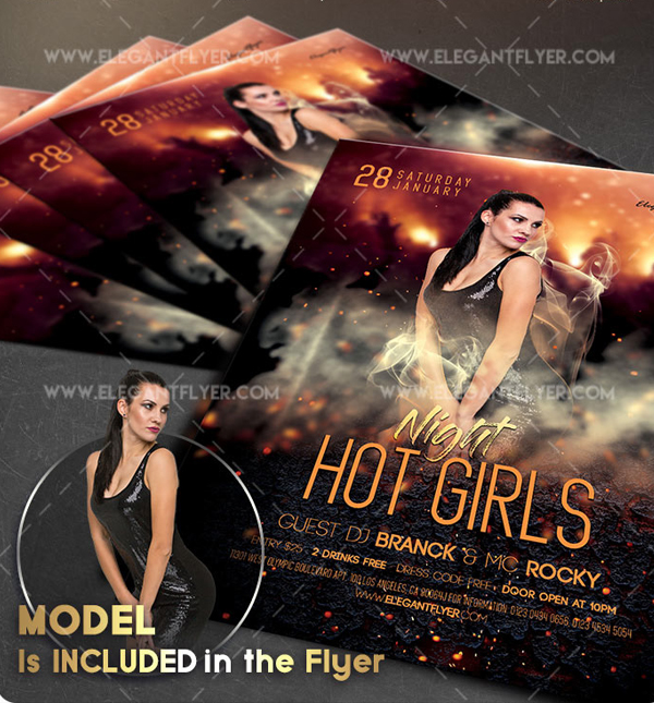 Free Hot Girls Night Flyer Template