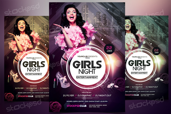 Girls Night Free Flyer Template